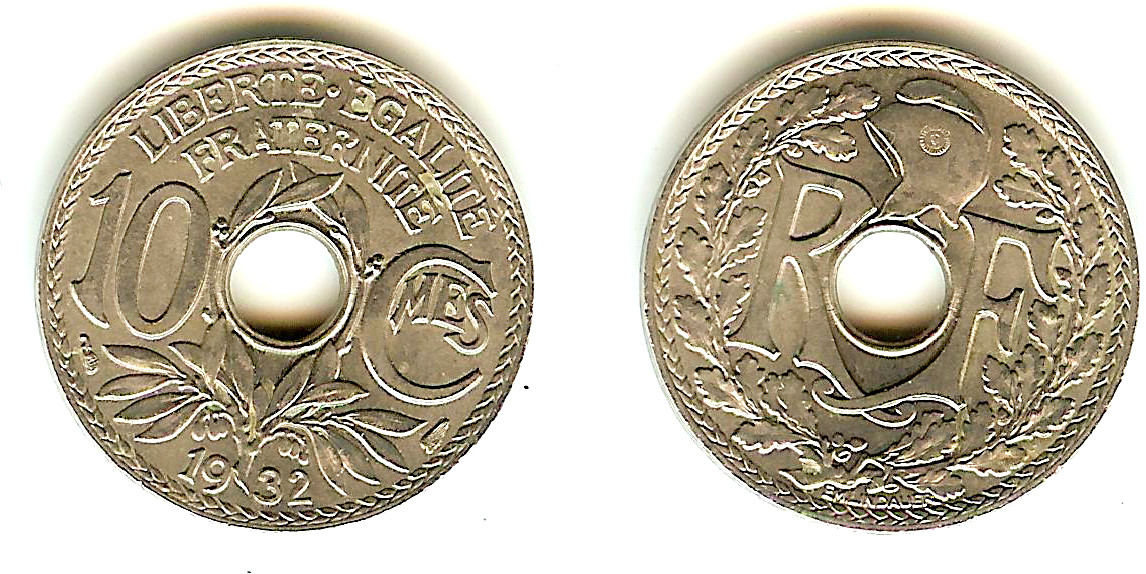10 Centimes Lindauer 1932 BU
